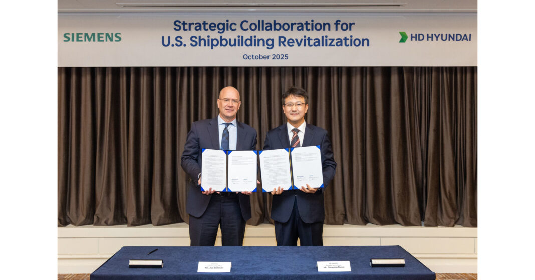 HD Hyundai and Siemens Propel U.S. Shipbuilding Modernization Through Smart Technology