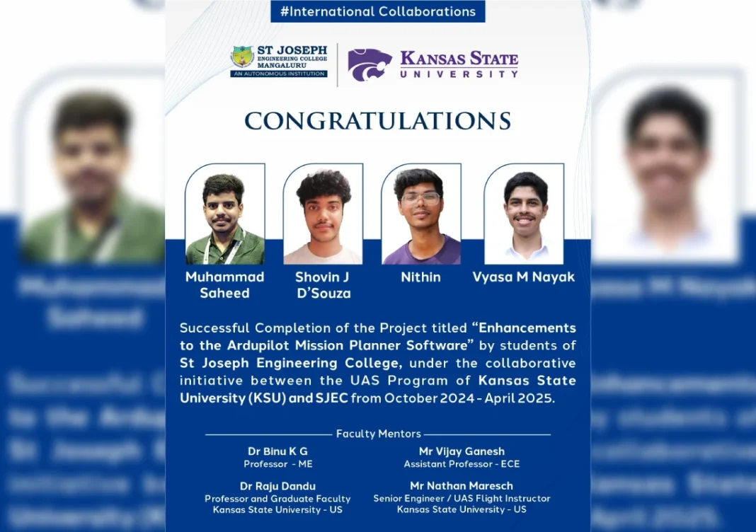 SJEC Students Successfully Complete International Collaboration with Kansas State University, USA