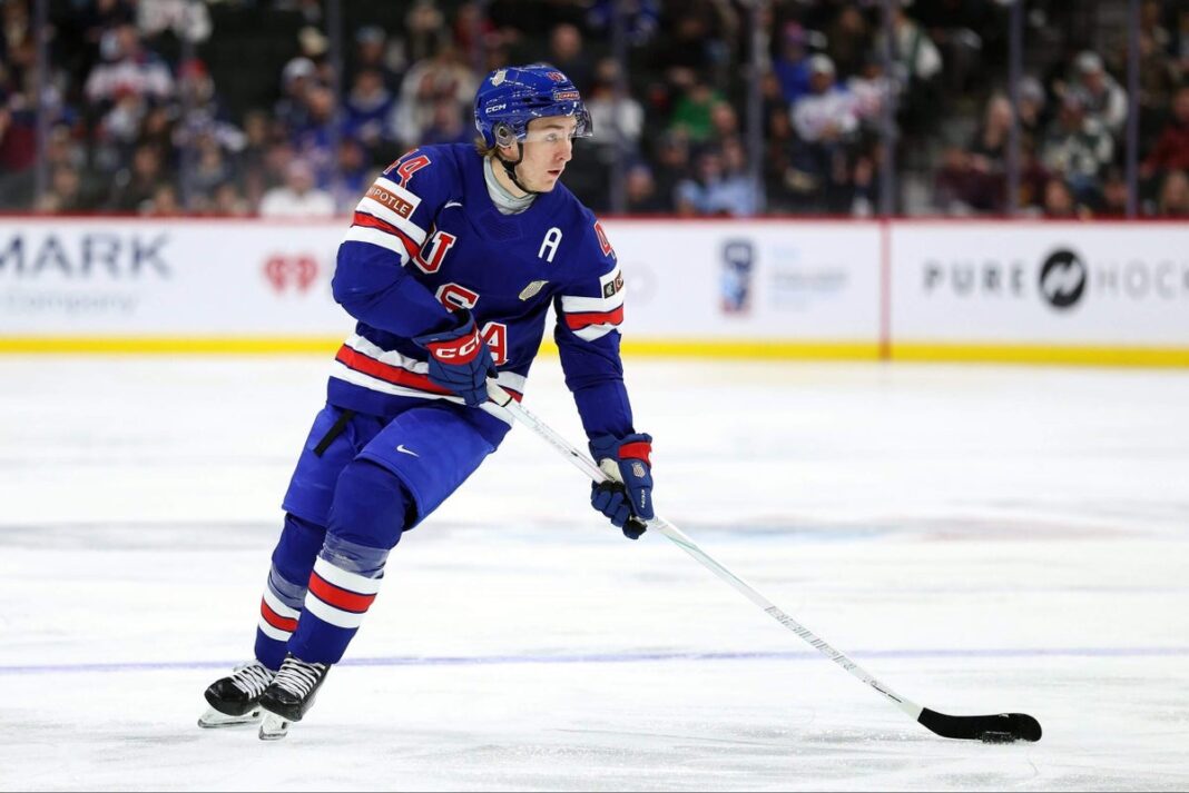 Team USA's Cole Hutson Taken Off on Stretcher During World Juniors Game Against Switzerland